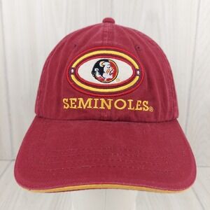 Florida State Seminoles‎ Hat Cap Football Strap Back Signatures Red Adjustable